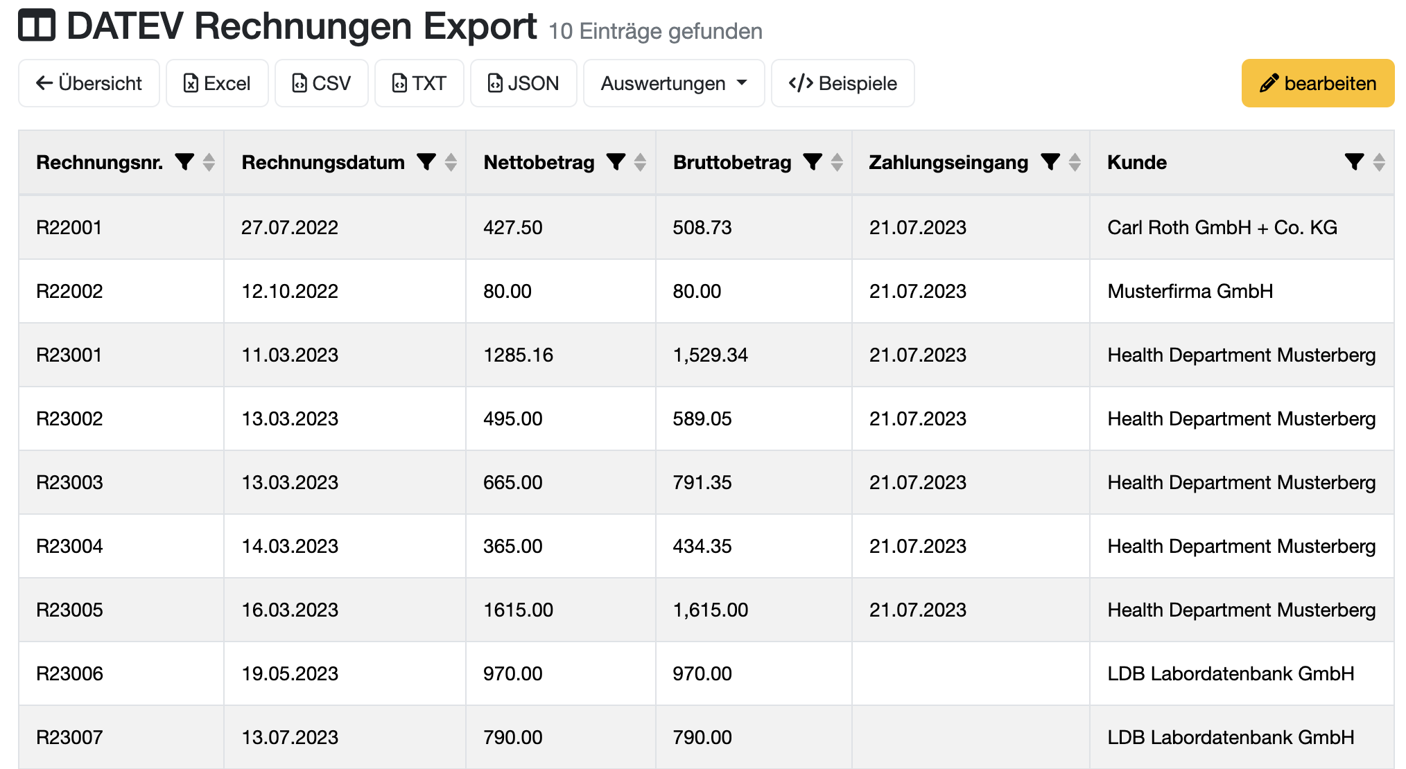 LIMS Datev Integration