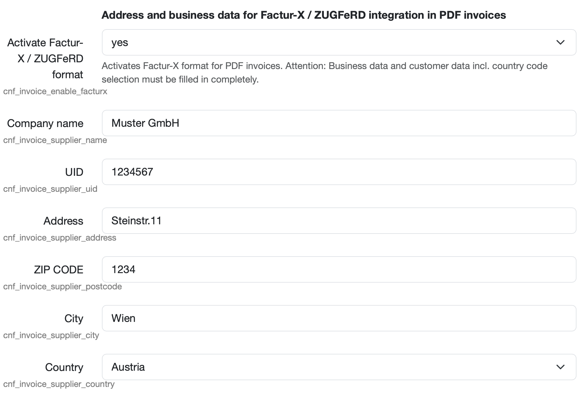 E-Rechnungen mit ZUGFerd