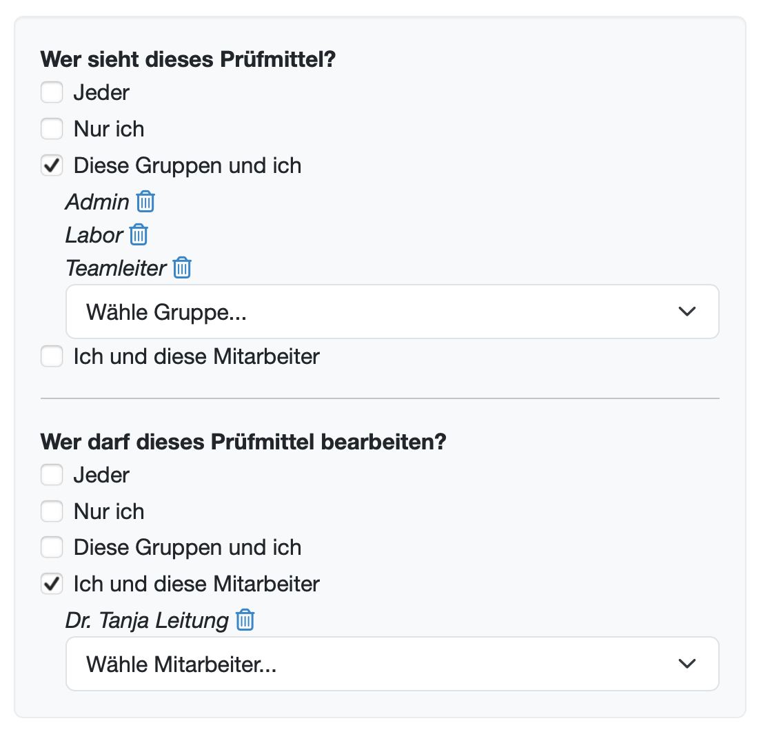 Zugriffsrechte: wer sieht und wer kann bearbeiten